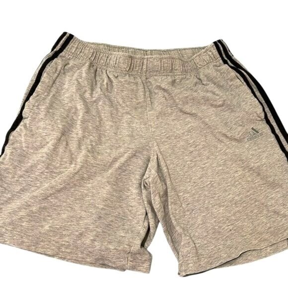 Adidas Gray Athletic Shorts With Black Stripes M Mens Clima365 Performance Essen - Picture 1 of 7